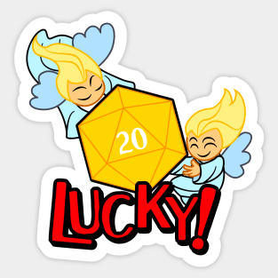 Nat 20 and Angels 1 Sticker